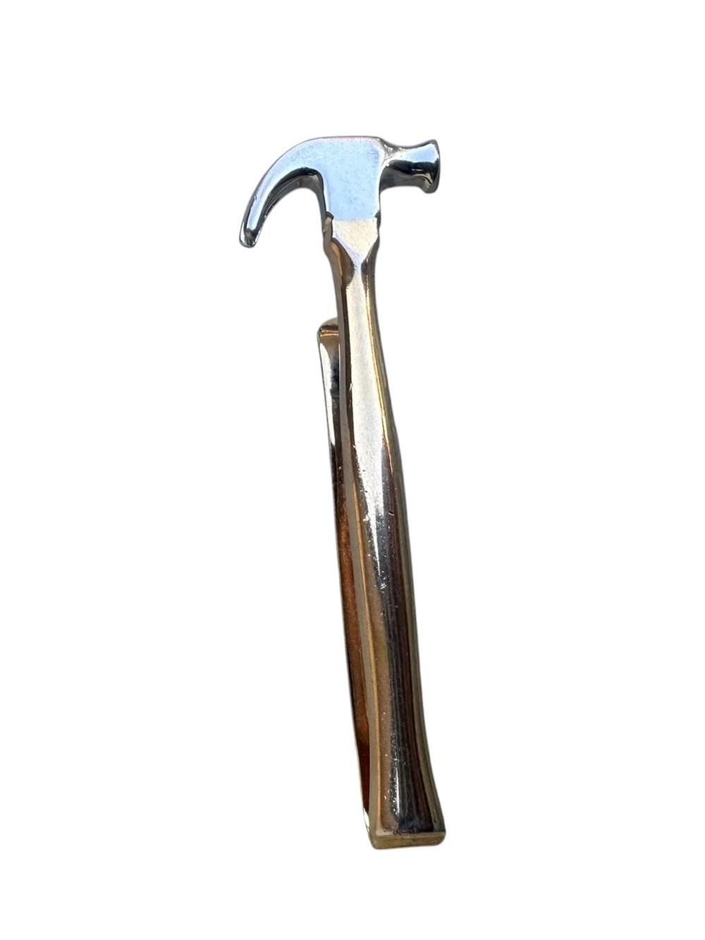 Vintage Swank Hammer Tie Clip Two Tone Gold & Silver Tone Novelty Tool Tie Bar